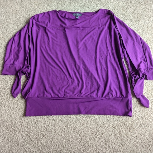 The Limited Open Tie Sleeve Detail Top GUC Purple - Picture 1 of 4